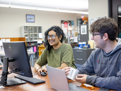 Student at laptop