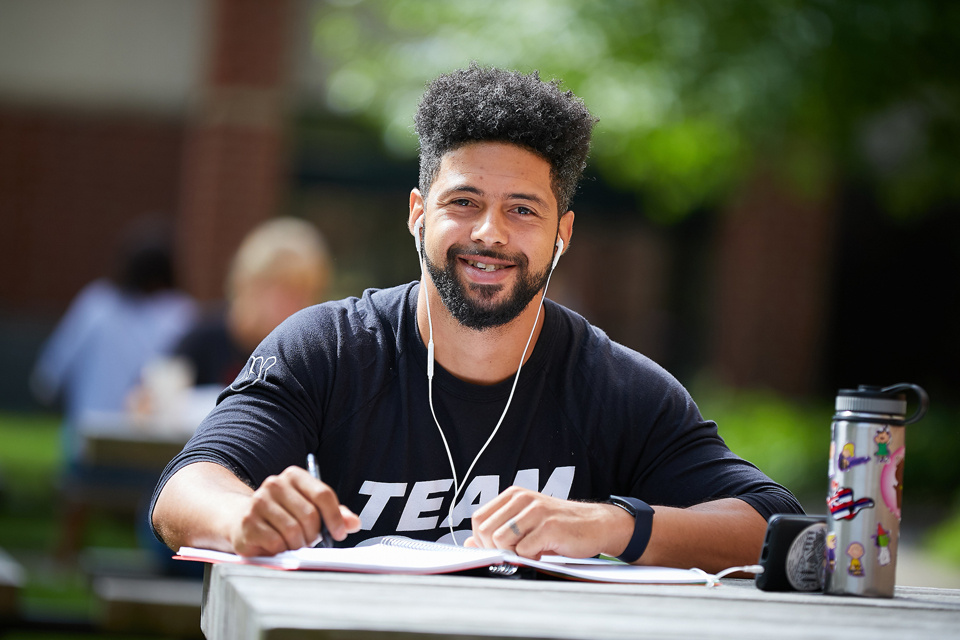 student on laptop