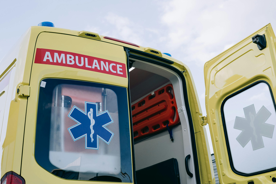 back door of ambulance