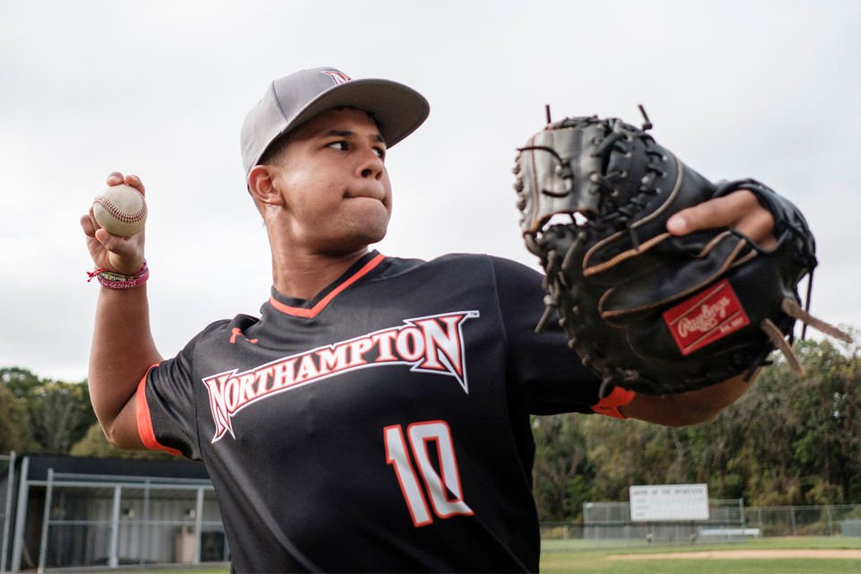 student baseball player