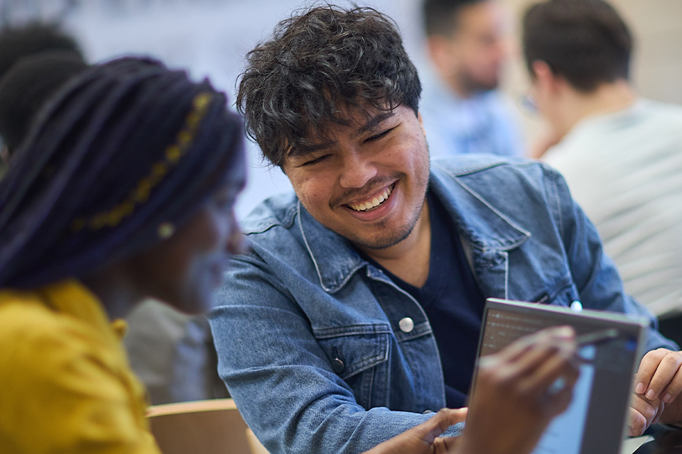 student smiling