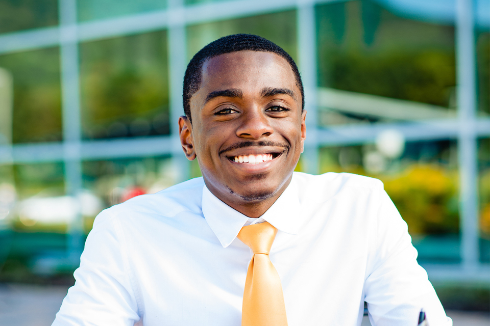 smiling male student