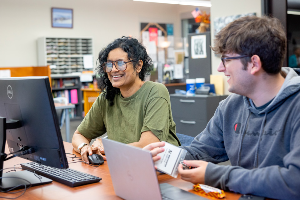 Student at laptop