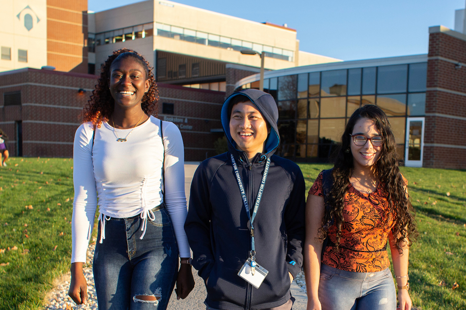 group of students on campus