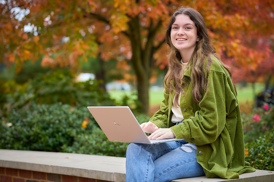 photo of student outside at NCC Bethlehem campus