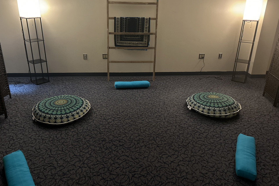Interior of the prayer and meditation room