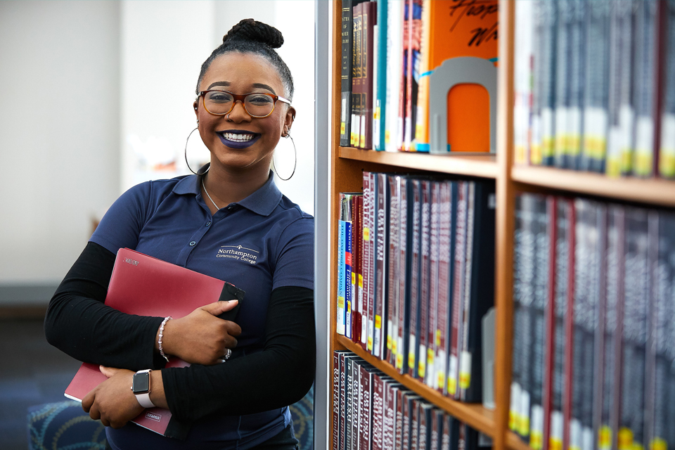 Student with book