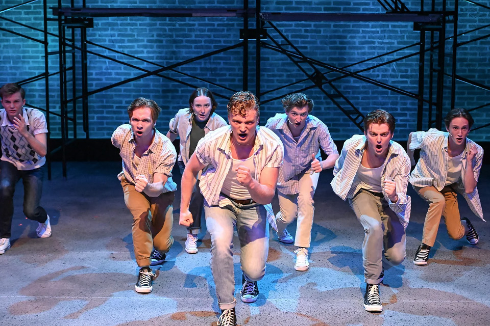 photo of students dancing in West Side Story