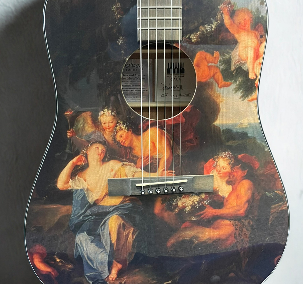 Food and Wine themed Martin guitar