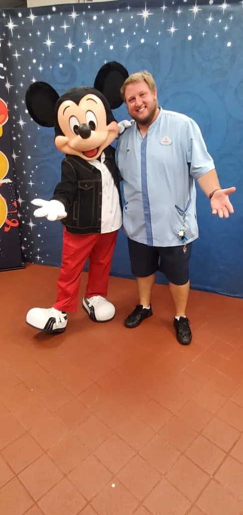 NCC student and Mickey