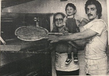 Chef Dom as a child with his father and mother in Stefano's